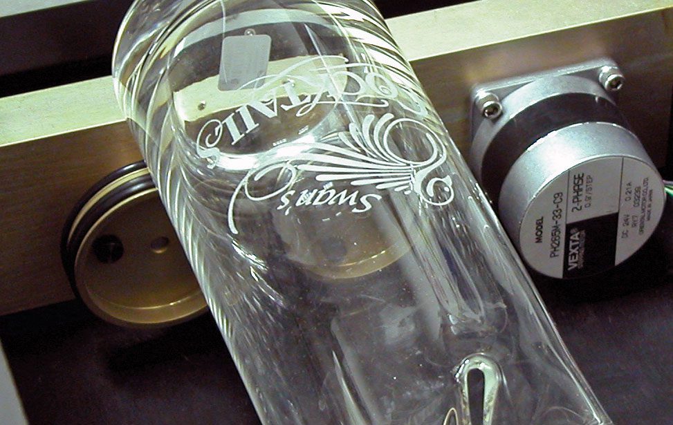 Engrave / mark a glass with marking paper - Gravieren / Markieren eines  Glases mit Markierungspapier 